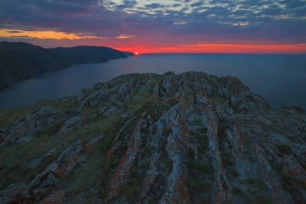 istock Dramatic sunrise over Baikal lake in summer 826232742