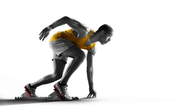 istock Sport. Runner on the start. Isolated 826240330