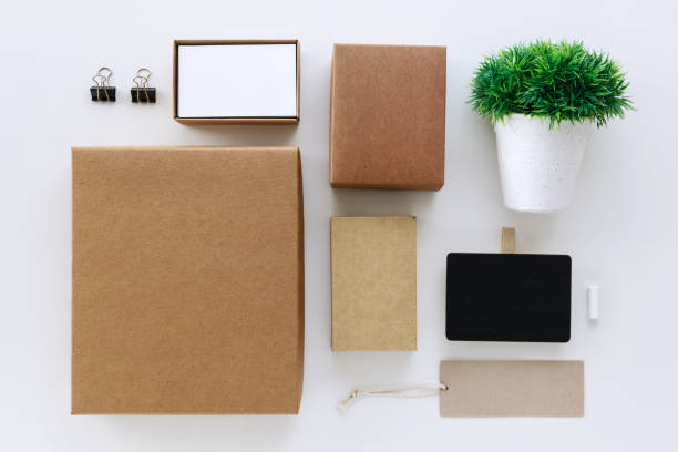 istock Paper packaging branding mockup 826241174
