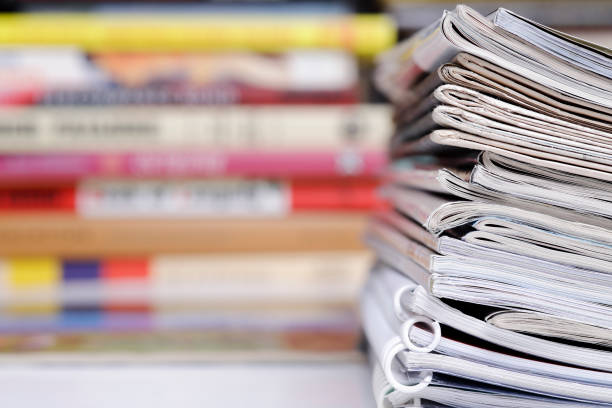 istock Stack of newspaper and magazine 826255748