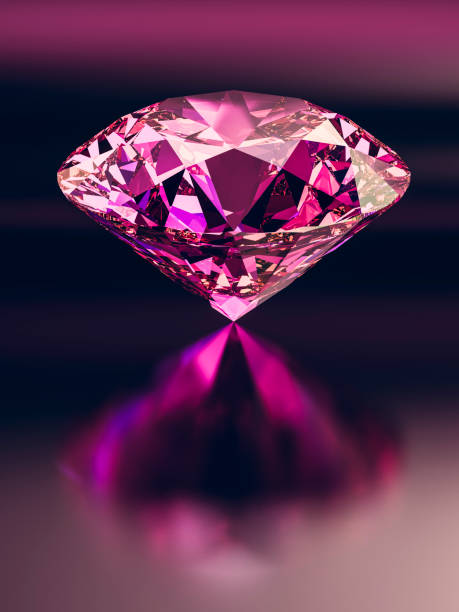 Pink diamond on the black background Pink diamond on the black background facet joint photos stock pictures, royalty-free photos & images