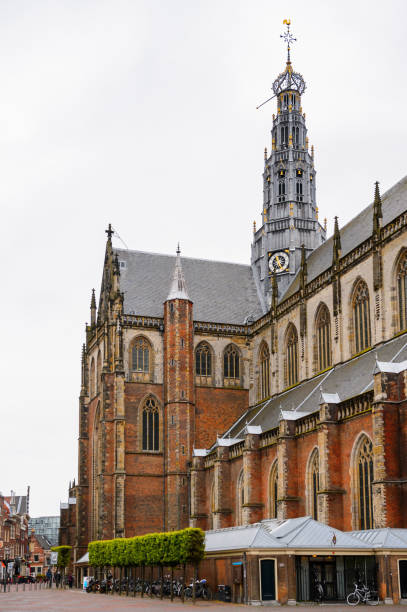 istock Grote Kerk (Great Church) on the Grote Markt, Haarlem's central square 826263918