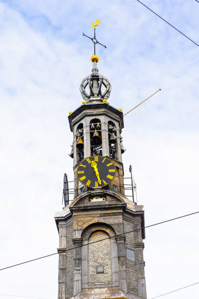 istock Clock Tower of Amsterdam, Netherlands. 826264884
