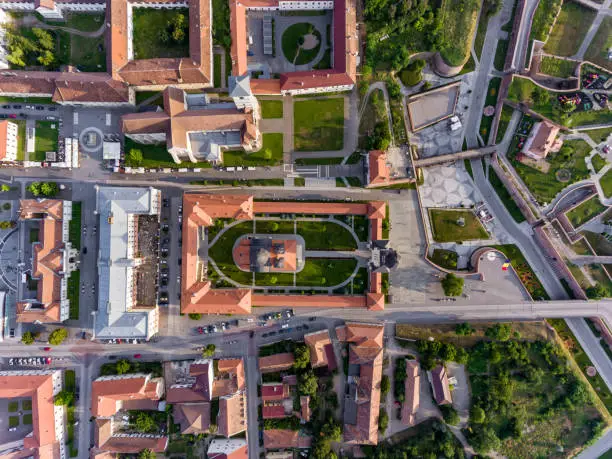 Alba Iulia, Romania. Top Down View