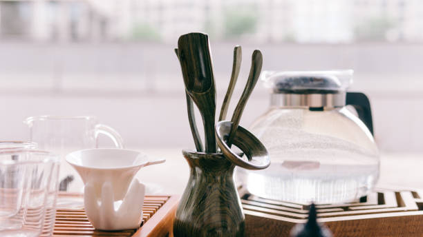 istock Tea tools for traditional Chinese and Japanese tea close-up. Tea ceremony and tea tools for her. The traditions of tea drinking in the world 826272408