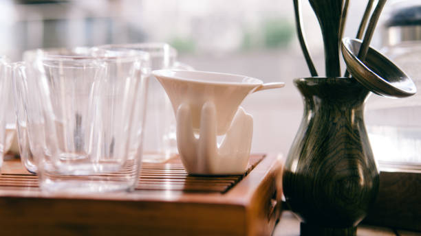 istock Tea tools for traditional Chinese and Japanese tea close-up. Tea ceremony and tea tools for her. The traditions of tea drinking in the world 826272522