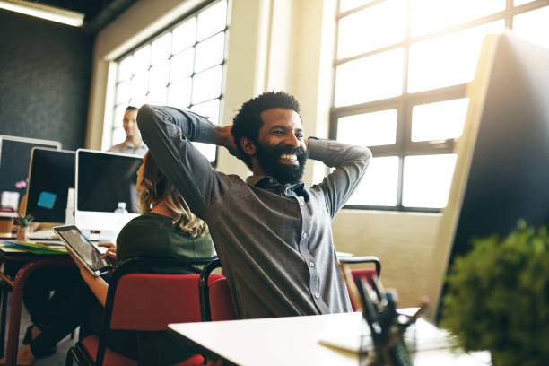 istock Kicking back after a job well done 826276586