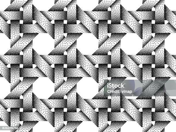 Static Bars Pattern Texture Vector Seamless Pattern Of Woven Bars Stipple Texture Stock ...