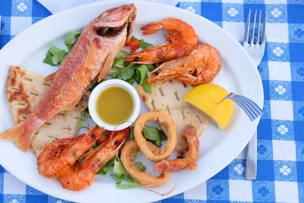 istock Traditional Greek fish plate meze 826277476