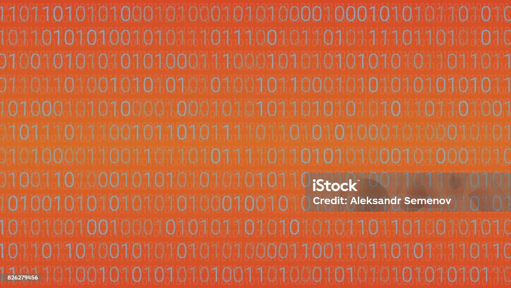 Abstract Technology Background Binary Computer Code Vector Illustration ...