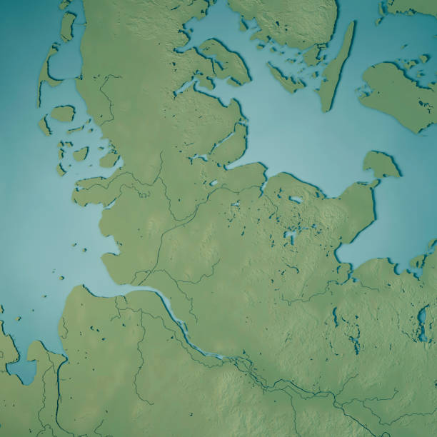 istock Schleswig-Holstein Bundesland 3D Render Topographic Map 826281314