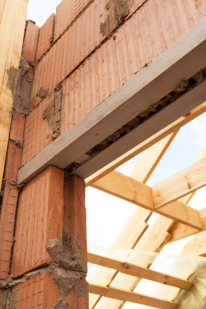 istock Building and Construction house, wall made red brick 826284426