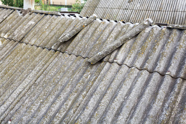istock Asbestos old dangerous roof tiles 826285306