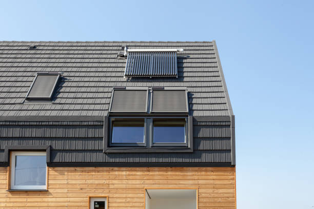 istock Energy saving concepts in new building energy efficiency roof design 826287570