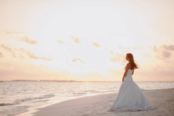 istock Beautiful bride on the beach of the island 826288288