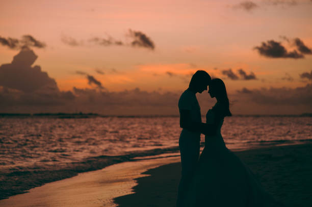 istock Wedding couple on the beach on the island 826289014