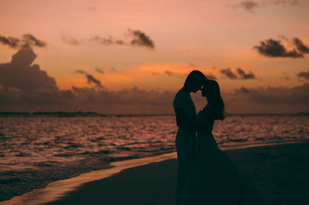 istock Wedding couple on the beach on the island 826289062
