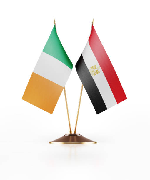 istock Miniature Flag of Ireland and Egypt 826295884