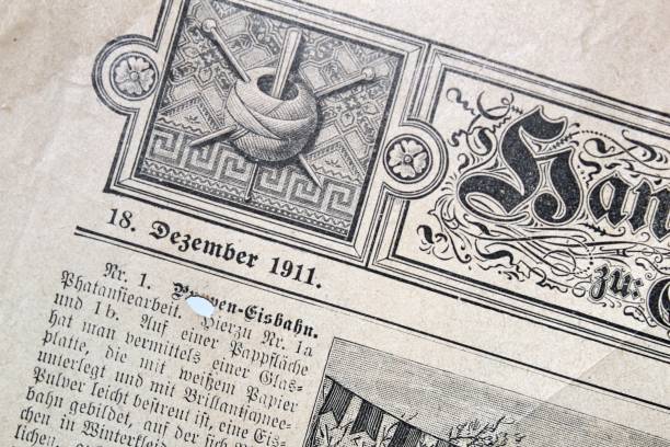istock Vintage newspaper page from 1911 826299728