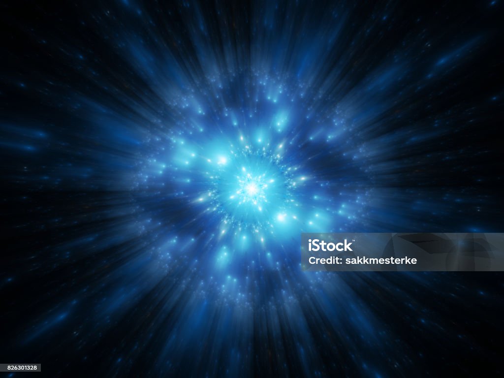 Space Multidimensional Object Blue Glowing Multidimensional Object In Space Stock Photo - Download ...