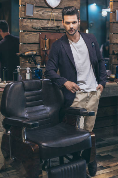 istock handsome man with fashionable hairstyle 826308132