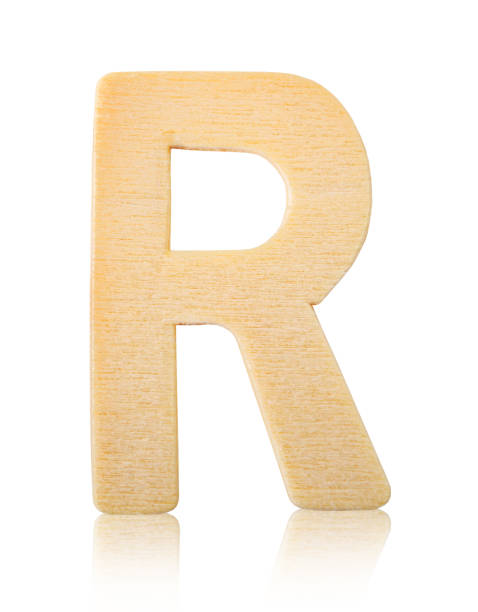 istock Single capital block wooden letter R 826308596