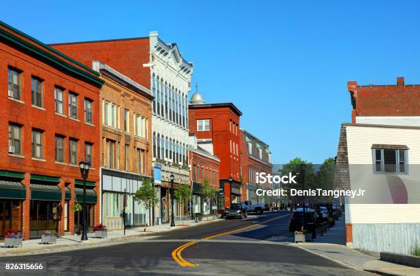 Biddeford Maine Stock Photo - Download Image Now - Small Town America, Maine, City Street