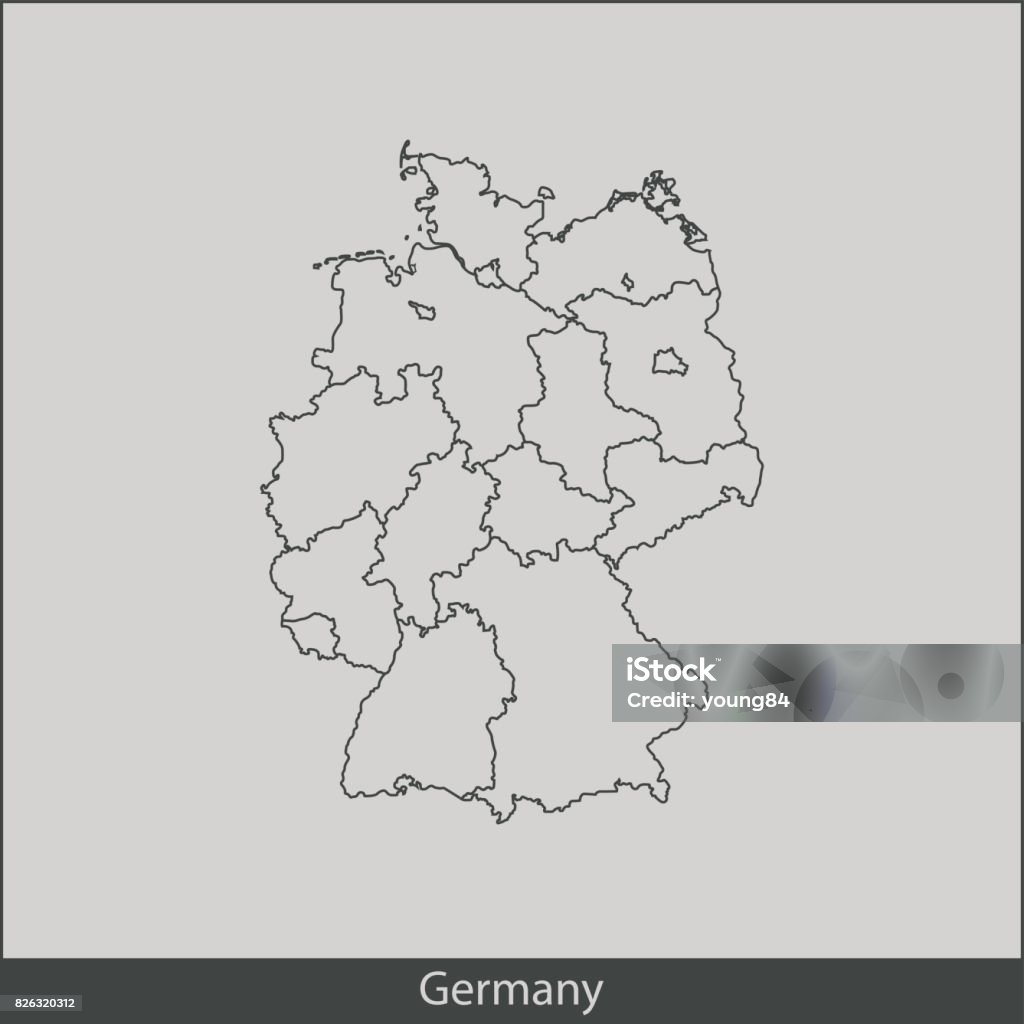 Germany Edit Map Germany Map Stock Illustration - Download Image Now - Cartography ...