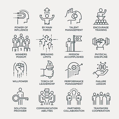 Motivation Icon Set - Line Series