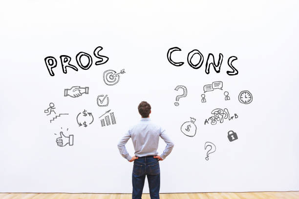 pros and cons concept pros and cons, advantage disadvantage concept pros and cons stock pictures, royalty-free photos & images