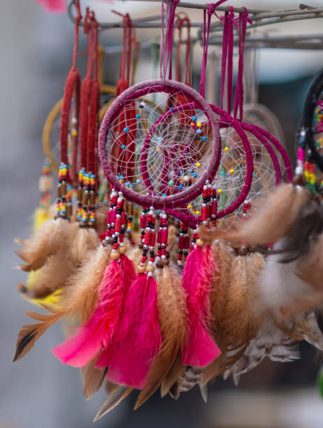 istock small colorful dreamcatchers on market - defocused 826354792