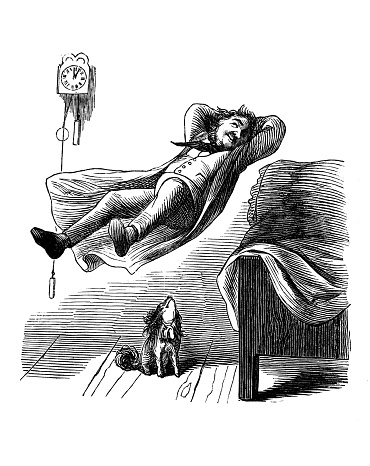 Happy man levitates during sleep-1867