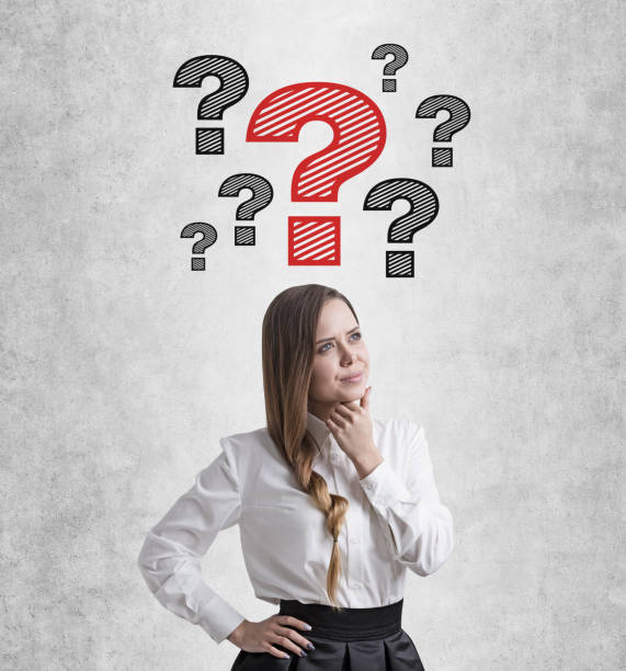 istock Businesswoman with a braid and many questions 826372366