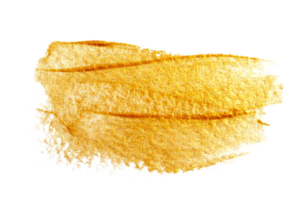 istock Abstract golden smears on white background with place for text 826373206