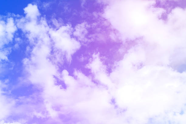 istock Blue sky background with white clouds and rain clouds on sunny summer or spring day. Color effect picture. 826373748