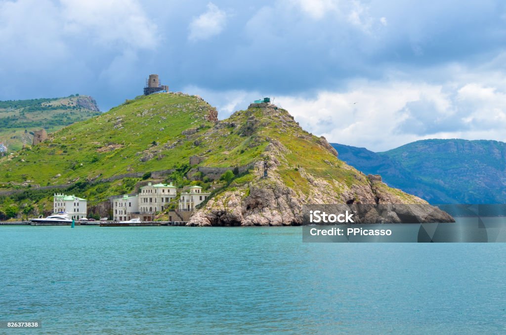 Landscape of the Sevastopol bay of the Black Sea of the Republic of Crimea. 2017 year Horizontal Stock Photo