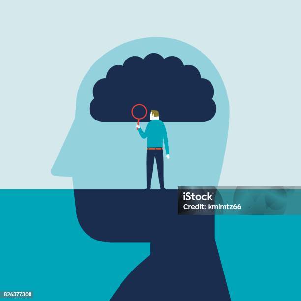 Cerveau De La Recherche Vecteurs libres de droits et plus d'images vectorielles de Santé mentale - Santé mentale, Contemplation, Idée