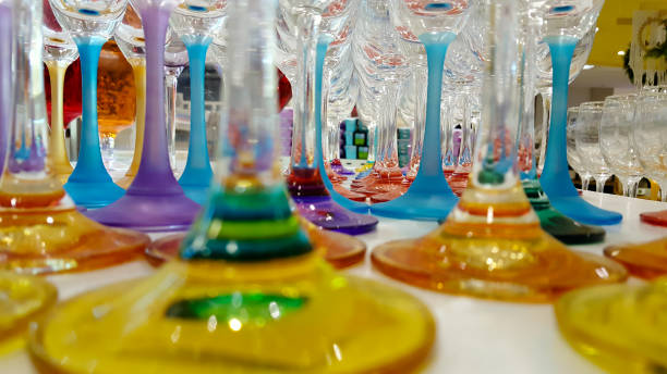 istock Group of colorful cocktail in martini glasses 826401888