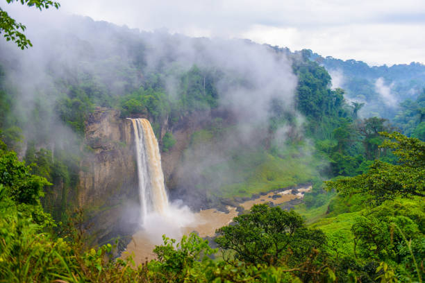 istock Water fall in Cameroon on a cloudy evening 826409516