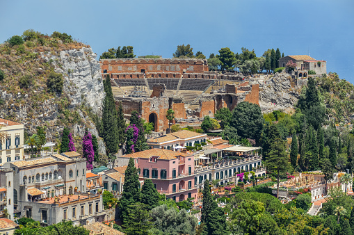 Greek Theatre of Taormina in Sicily, Italy