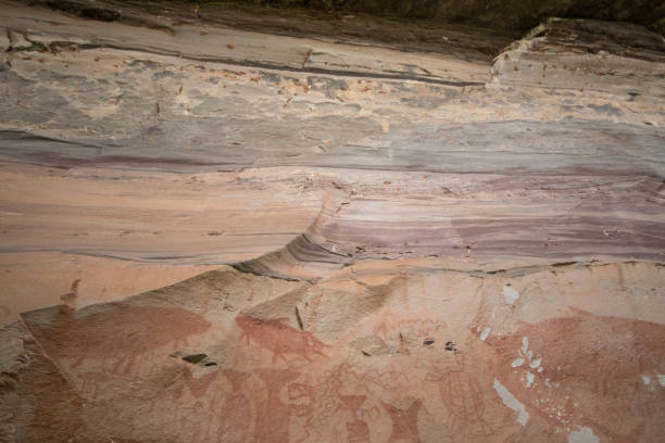 istock Wall painting at Pha Taem National Park Thailand 826412972