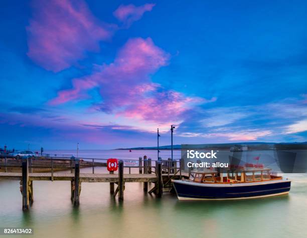 Sunset At Sandbanks In Dorset Stock Photo - Download Image Now - Bay of Water, Beach, Beauty