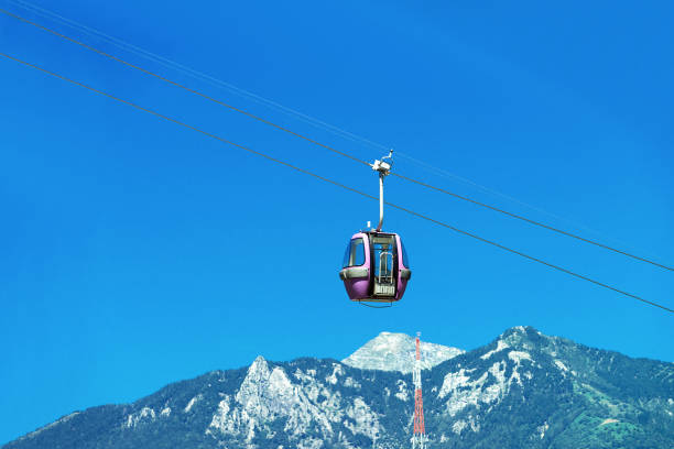 istock Cable car over mountains in Switzerland 826417140