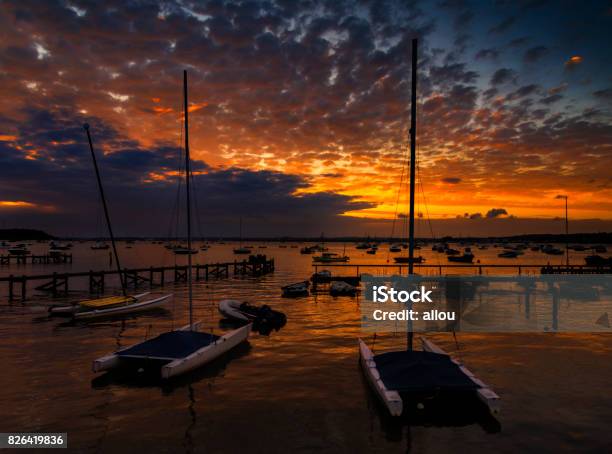 Sunset At Sandbanks In Dorset Stock Photo - Download Image Now - Bay of Water, Beach, Beauty