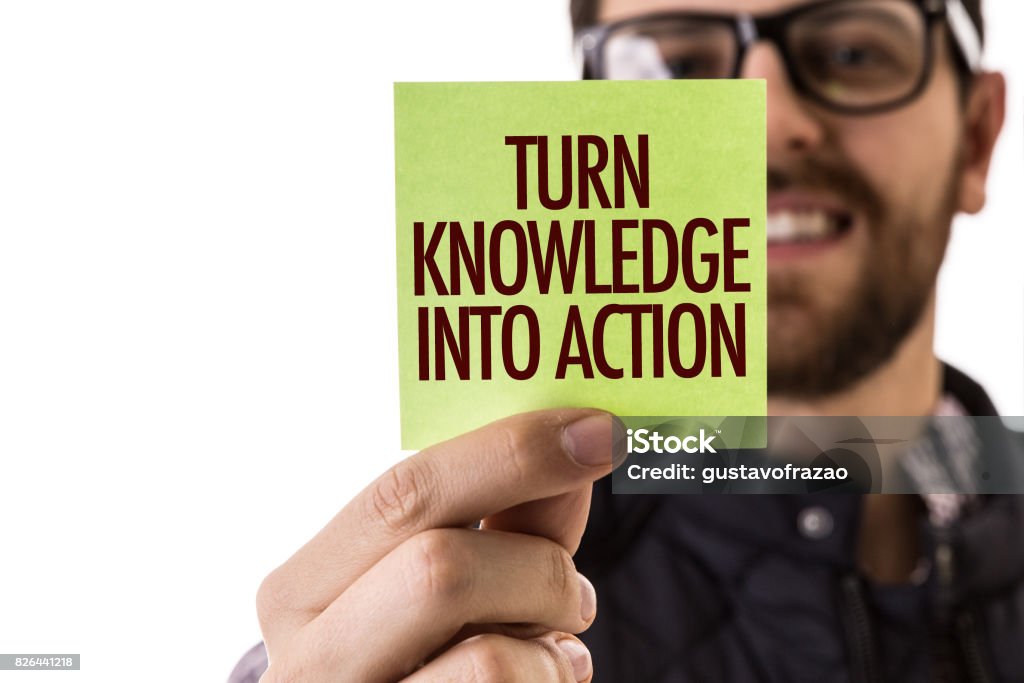 Turn Knowledge into Action Turn Knowledge into Action sign Agility Stock Photo