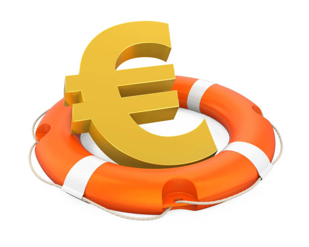istock Euro Sign in Lifebuoy Isolated 826442940