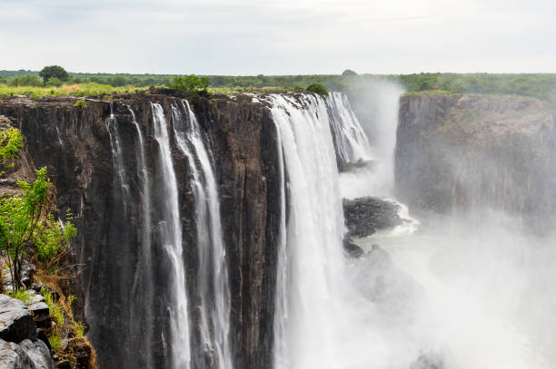 cataratas de victoria de la isla de livingstone, el explorador escocés david livingstone el nombre - livingstone island fotografías e imágenes de stock