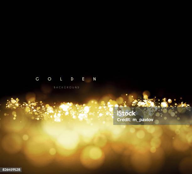 Gold Background With Bokeh Stock Illustration - Download Image Now - Backgrounds, Gold - Metal, Gold Colored