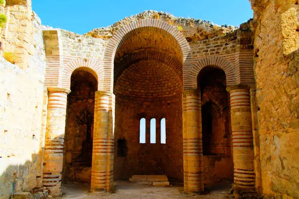 Interior view to Saint Hilarion Castle at Kirenia, Northen Cyprus