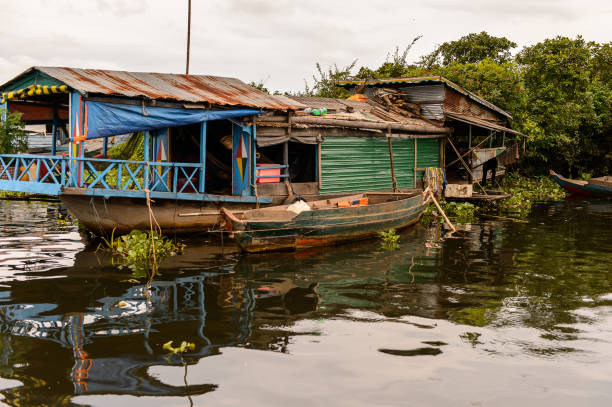 istock Floating village Chong Knies in Cambodia, Tonle Sap (Great lake) 826467430